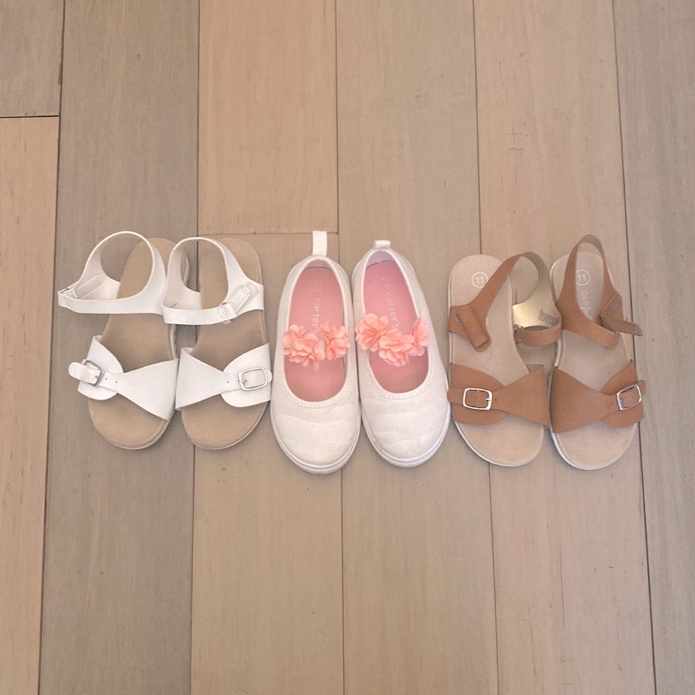 Girls casual comfortable sandal/shoe bundle sz11